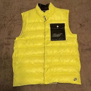 Nike Neon Yellow Puffer Reversible Vest